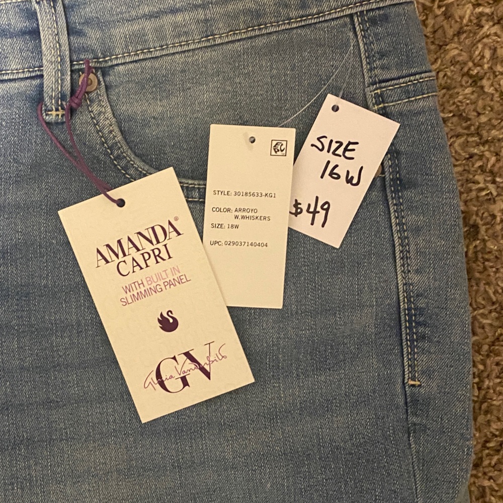 Light denim capri/crop pants